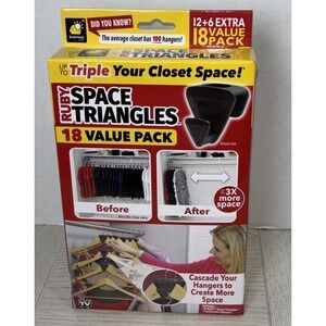 RUBY Space Triangles AS-SEEN-ON-TV -18 Piece Value Pack Triple Closet Space NIB